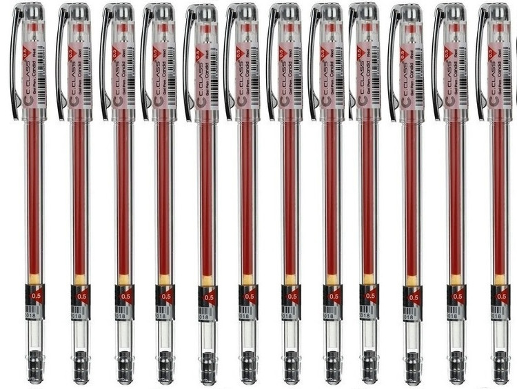 خودکار سی کلاس کاندید بسته 12 عددی قرمز