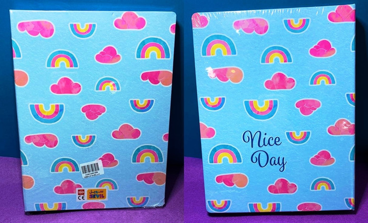 کلاسور 26 حلقه سویل کیوت طرح رنگین کمان و ابر