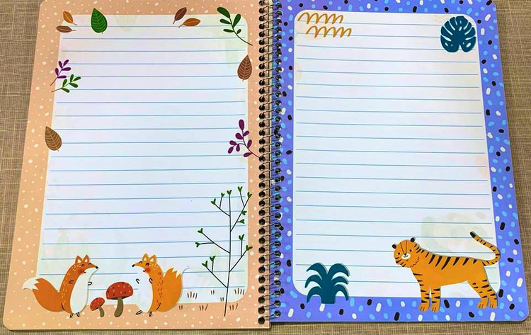 دفتر حاشیه دار 50 برگ طرح داخلی