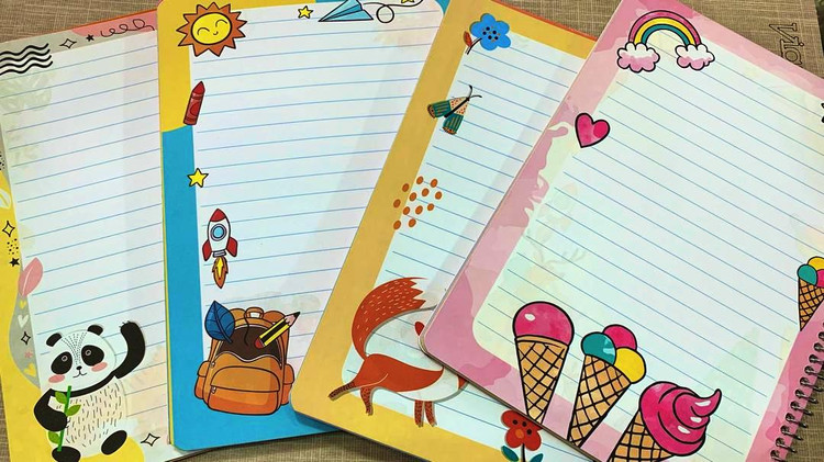 دفتر حاشیه دار 50 برگ طرح داخلی