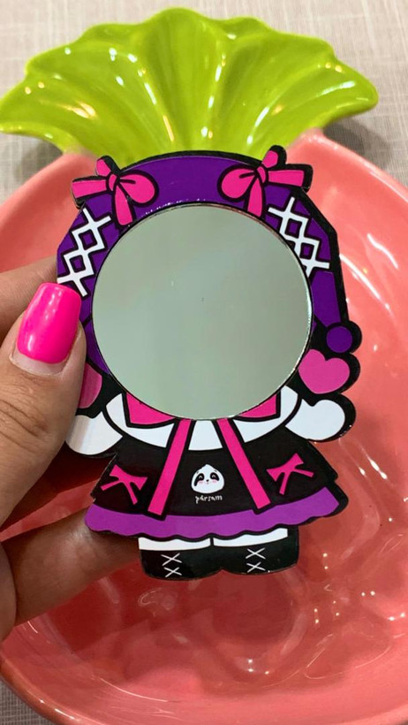 آینه چوبی کرومی پشت آیینه