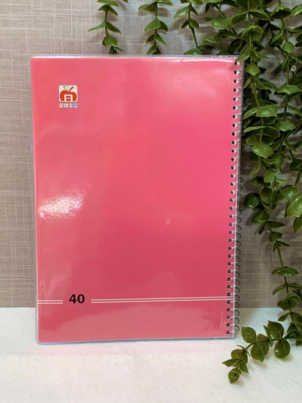 دفتر 40برگ مجلد نهال تک رنگ صورتی