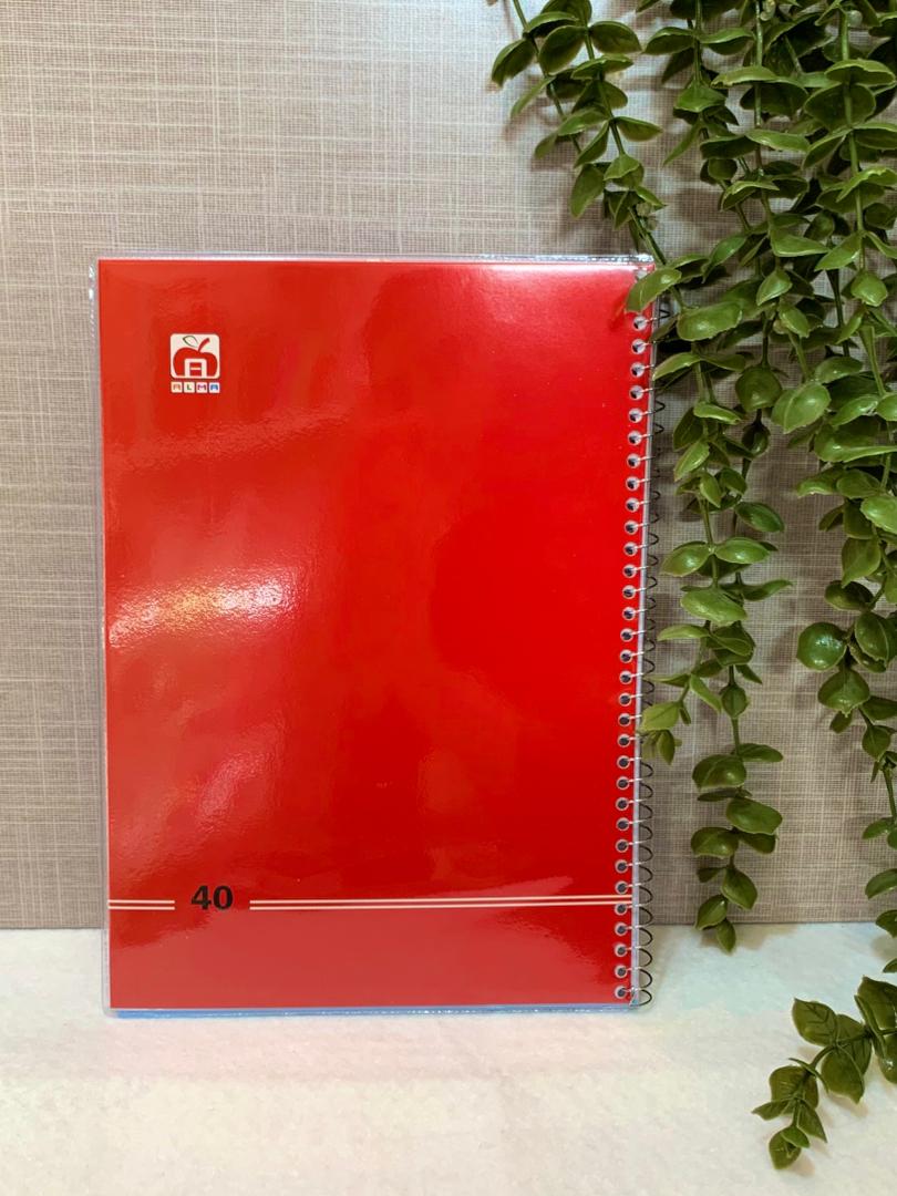 دفتر 40برگ مجلد تک رنگ نهال