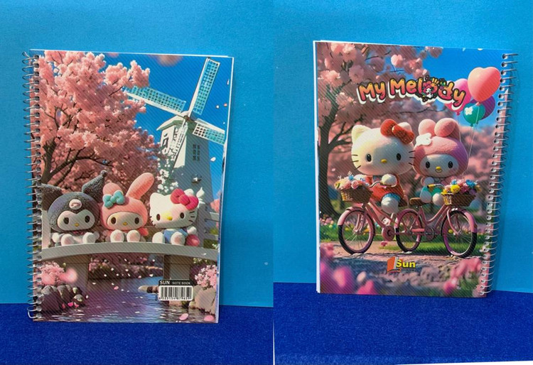 دفتر 100برگ جلد طلقی فانتزی سان مای ملودی