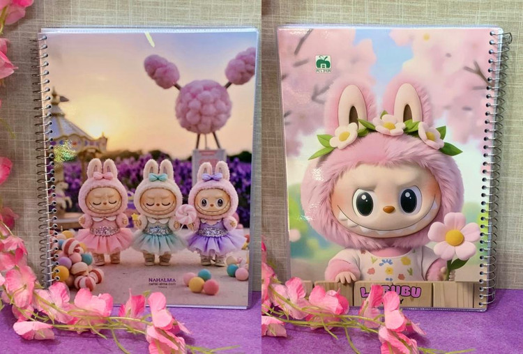 دفتر 60 برگ مجلد لبوبو (نهال آلما ) طرح دو