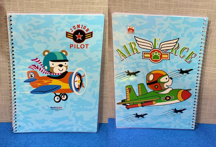 دفتر 100 برگ مجلد ماینکرافت (نهال آلما ) خرس خلبان