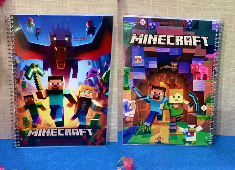 دفتر 80 برگ مجلد ماینکرافت (نهال آلما ) ماینکرافت طرح یک