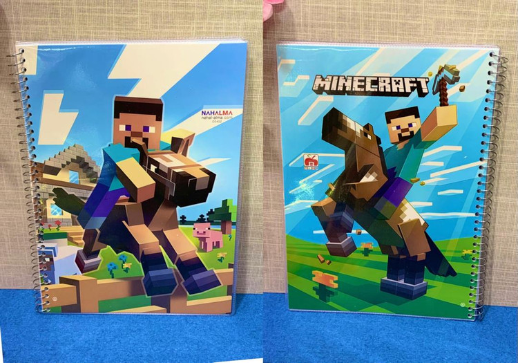 دفتر 60 برگ مجلد ماینکرافت (نهال آلما ) ماینکرافت طرح دو