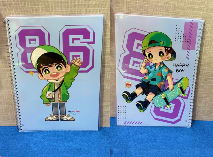 دفتر 60 برگ مجلد ماینکرافت (نهال آلما ) پسرک اسکیت سوار