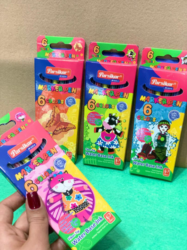 ماژیک رنگ آمیزی 6 رنگ پارسیکار آبرنگی JM825-6